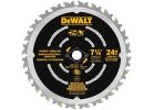 DeWALT DWA31724D Saw Blade, 7-1/4 in Dia, 5/8 in Arbor, 40-Teeth, Carbide Cutting Edge, Applicable Materials: Wood