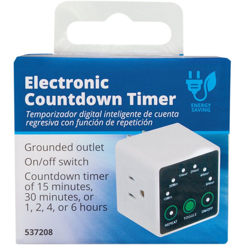 Electronic Programmable Indoor Timer White, 15