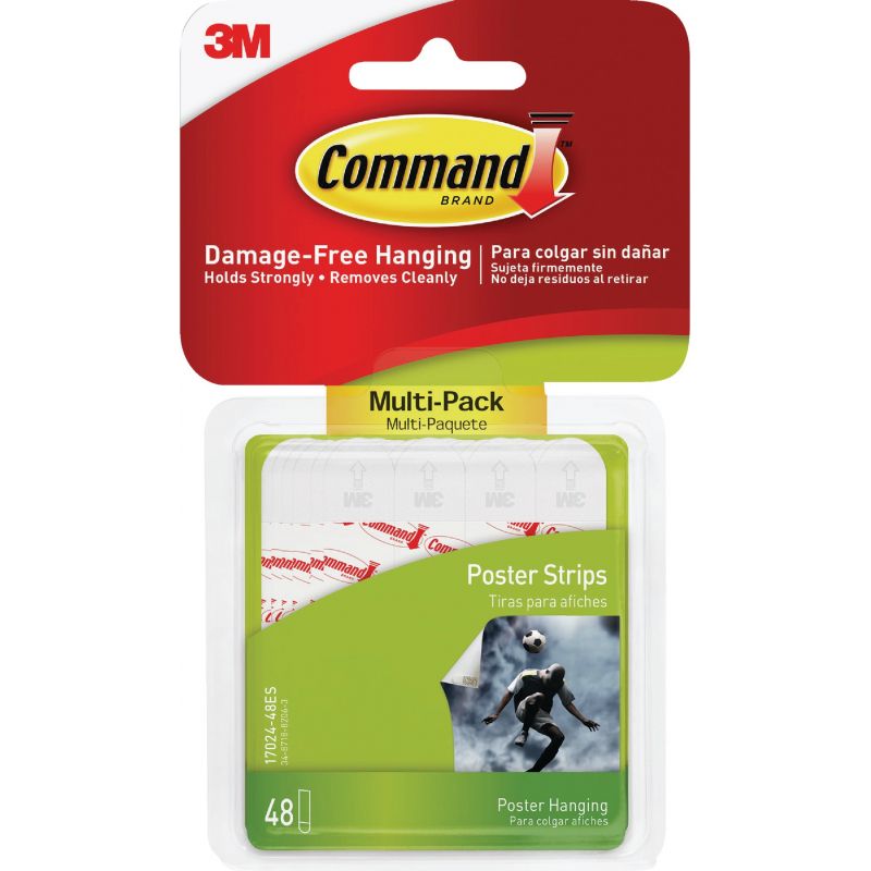 Command Assorted Poster Hanging Strips White