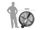 MaxxAir BF42BD Portable Barrel Fan, 120 V, 2-Speed, 5800 to 10,000 cfm Air, Red Red