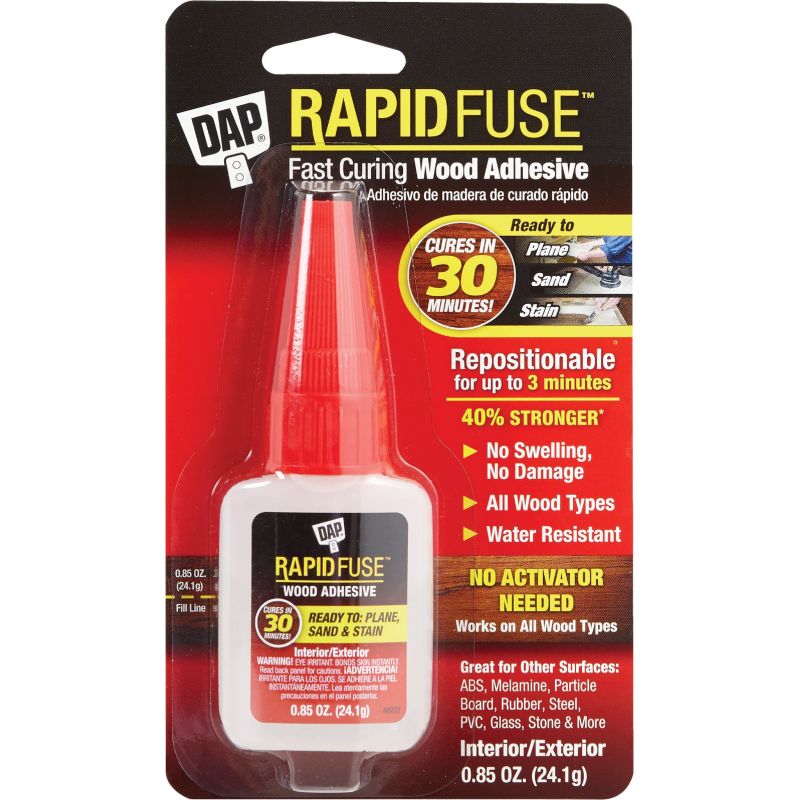 DAP RapidFuse Wood Glue Clear, 0.85 Oz.