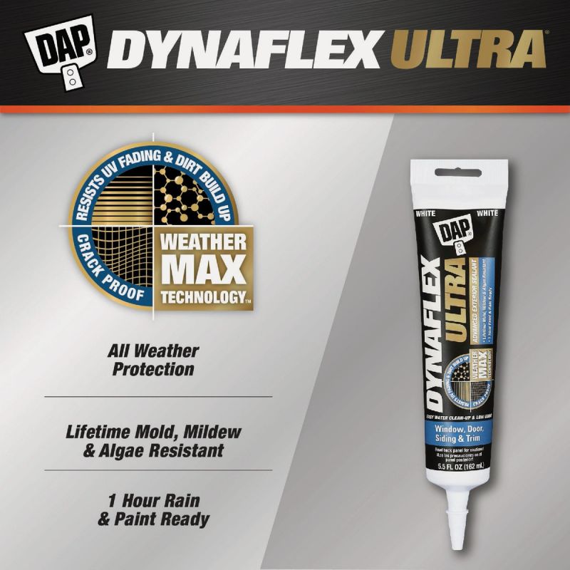 Dap Dynaflex Ultra Advanced Exterior Elastomeric Sealant Clear, 5.5 Oz.