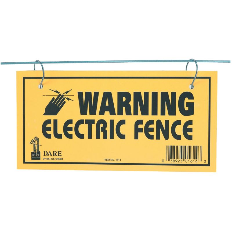 Dare Electric Fence Warning Sign Double-Sided