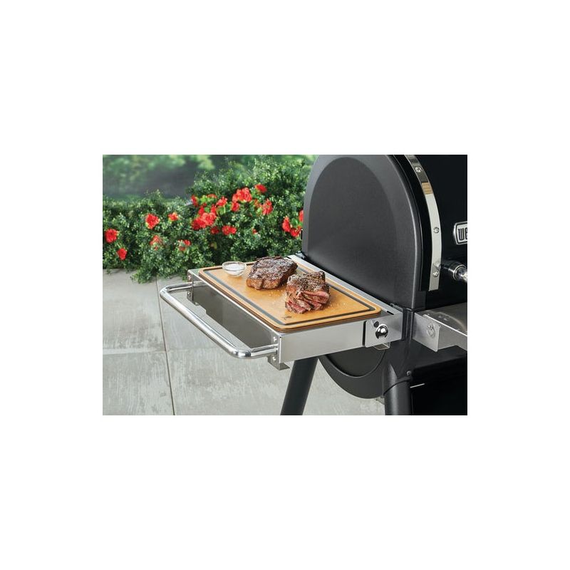 Weber 7001 Folding Side Table, Folding, Stainless Steel, For: SmokeFire EX4, EX6 Wood Pellet Grills