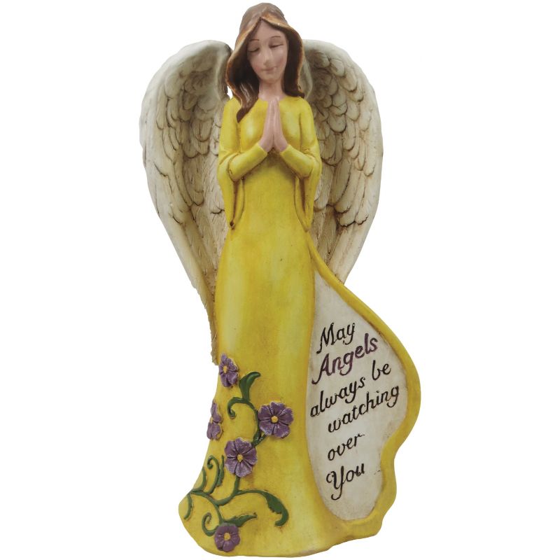 Alpine Angel Lawn Statue Yellow (Pack of 4)