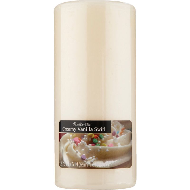 Candle-lite Pillar Candle Cream (Pack of 12)