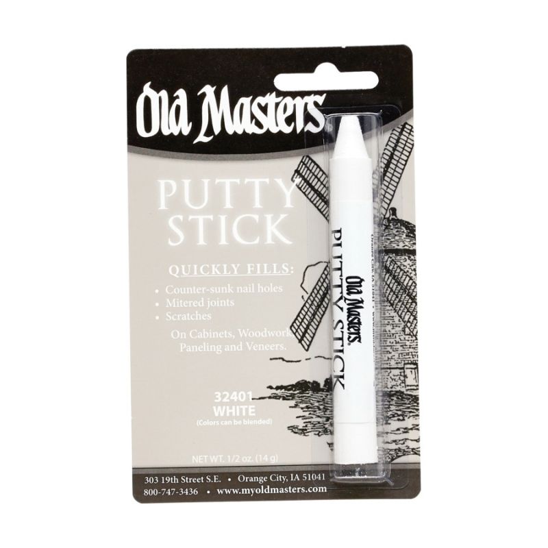 Old Masters 32401 Putty Stick, Solid, White, 1/2 oz White