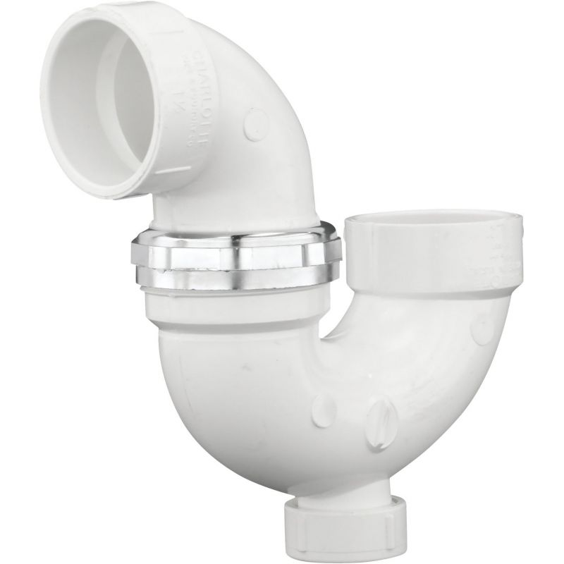 Charlotte Pipe Adjustable P-Trap with Union and Cleanout 1-1/2 In.