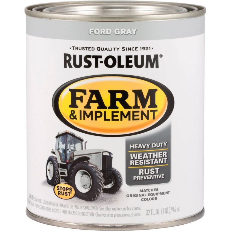 Rust-Oleum Farm &amp; Implement Enamel 1 Qt., Ford Gray