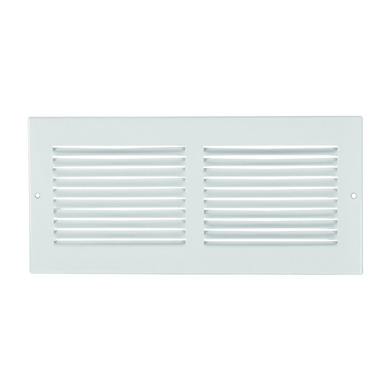 Imperial RG0513 Sidewall Grille, 25-1/4 in L, 7-1/4 in W, Steel, White White