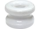 Dare Porcelain Corner Electric Fence Insulator White, Donut