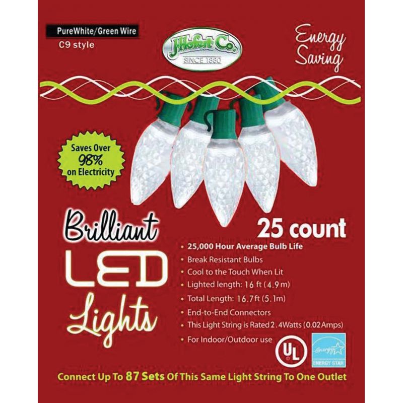 J Hofert Clear 25-Bulb C9 LED Light Set