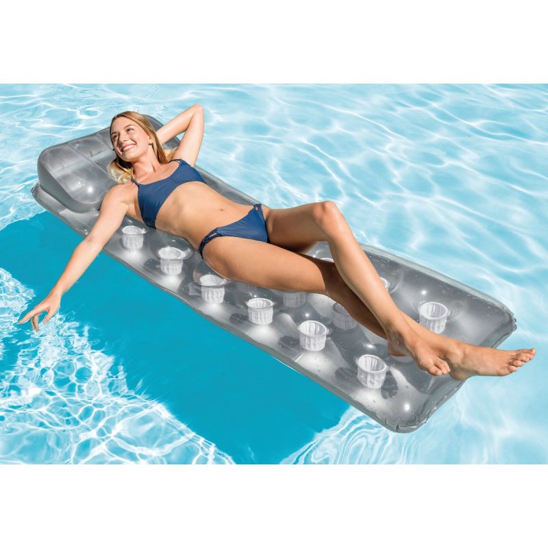 Intex Suntanner Pool Float Silver, Floating Mattress
