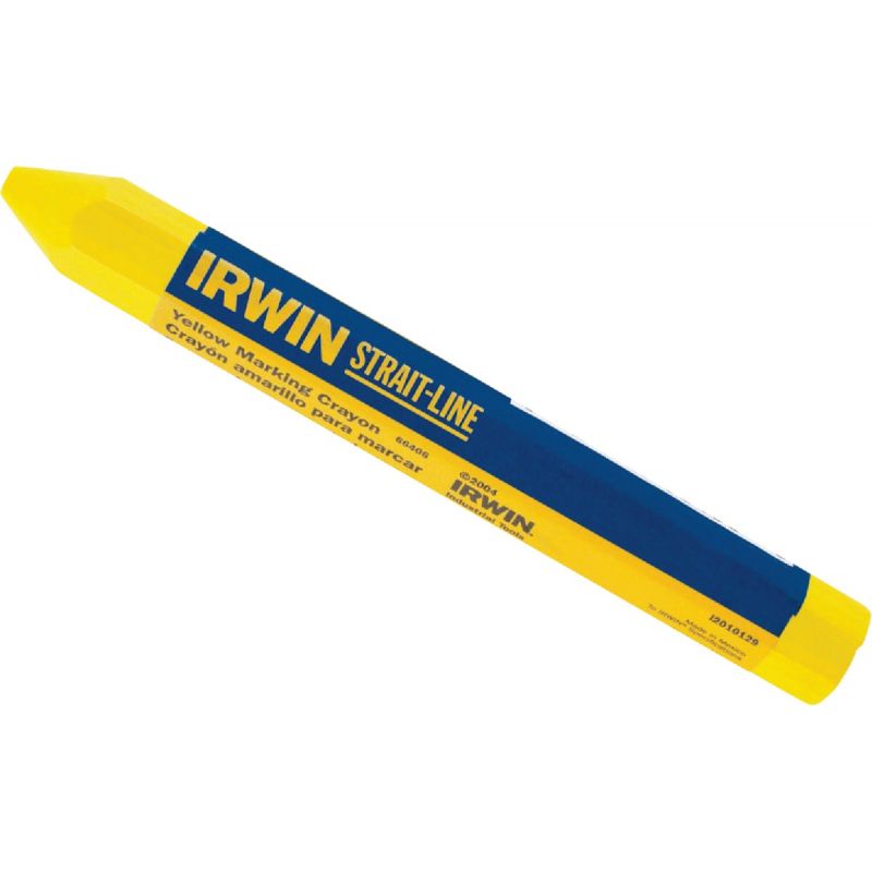 Irwin STRAIT-LINE Lumber Crayon Yellow (Pack of 12)
