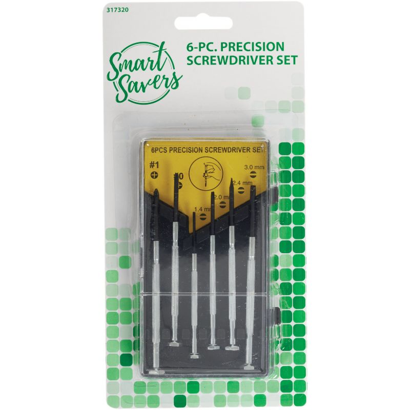 Smart Savers 6-Piece Precision Screwdriver Set (Pack of 12)