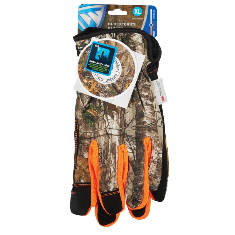 West Chester Realtree Xtra Men&#039;s Winter Gloves XL, Camouflage