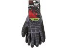 Boss Grip Protect Coated Glove with Micro Armor XL, Black &amp; Gray