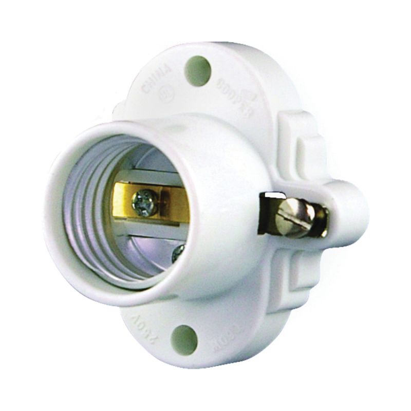 Eaton Wiring Devices S752WSP Cleat Socket, 250 V, 660 W, White White