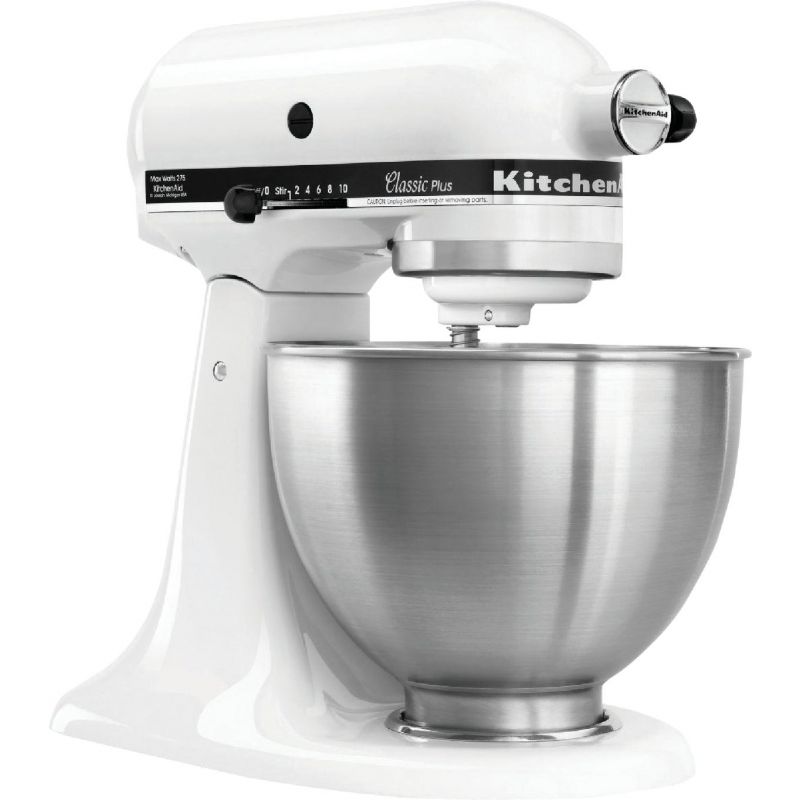 KitchenAid K45SSWH 10-Speed Tilt-Head Stand Mixer - White