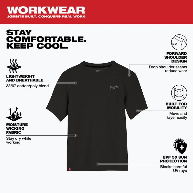 Milwaukee Hybrid Work Shirt 2XL, Black