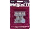Magic Sliders Magic Fit Rubber Furniture Leg Cup .55 In. To 70 In., Gray