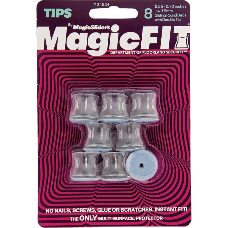 Magic Sliders Magic Fit Rubber Furniture Leg Cup .55 In. To 70 In., Gray