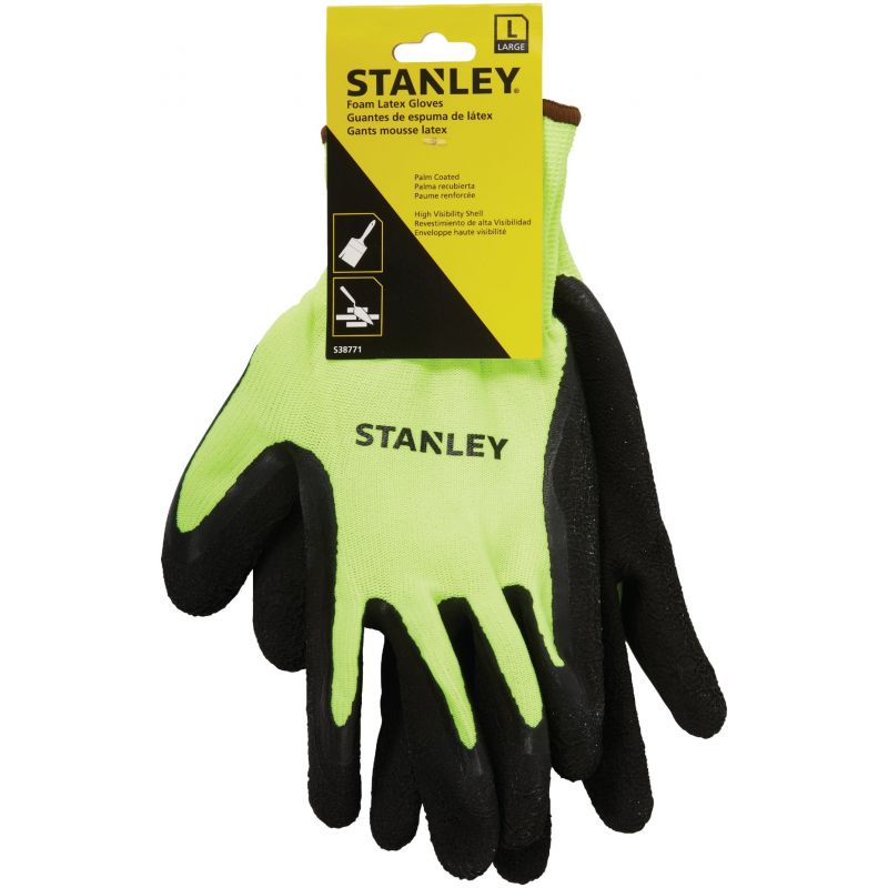 Stanley Hi-Vis Latex-Coated Work Gloves L