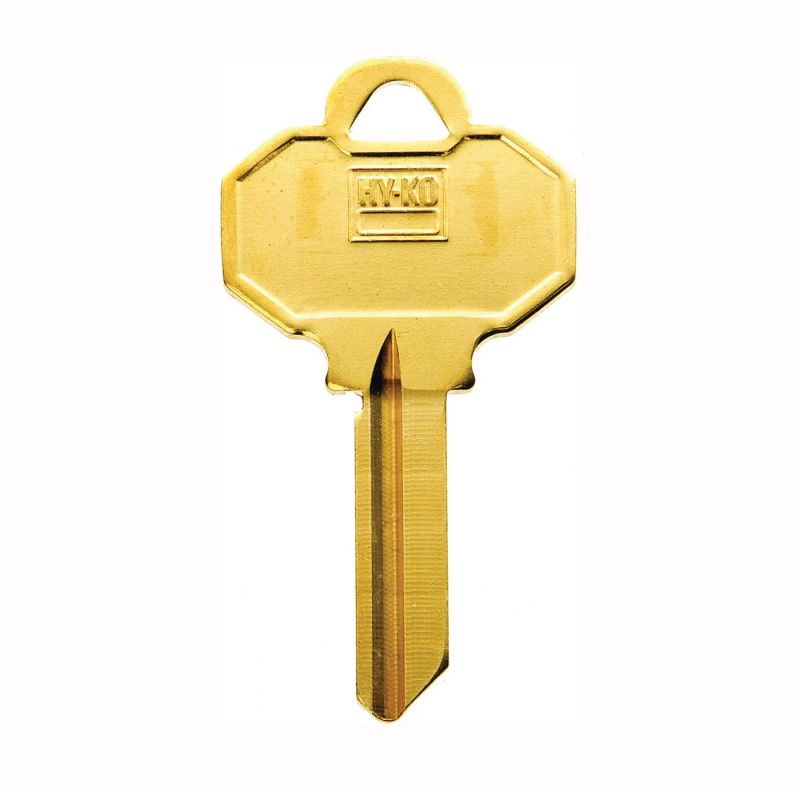 Hy-Ko 11010BW6 Key Blank, Brass, Nickel, For: Baldwin Cabinet, House Locks and Padlocks