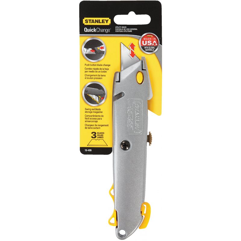 Stanley Quick Change Retractable Utility Knife Gray