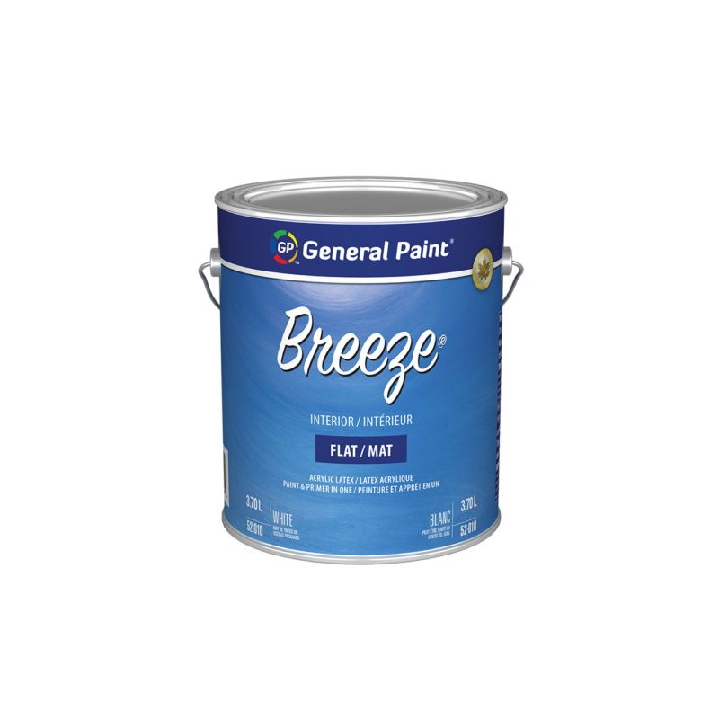 General Paint 52-010-16 Interior Paint, Flat Sheen, White, 1 gal, 320 to 430 sq-ft Coverage Area White