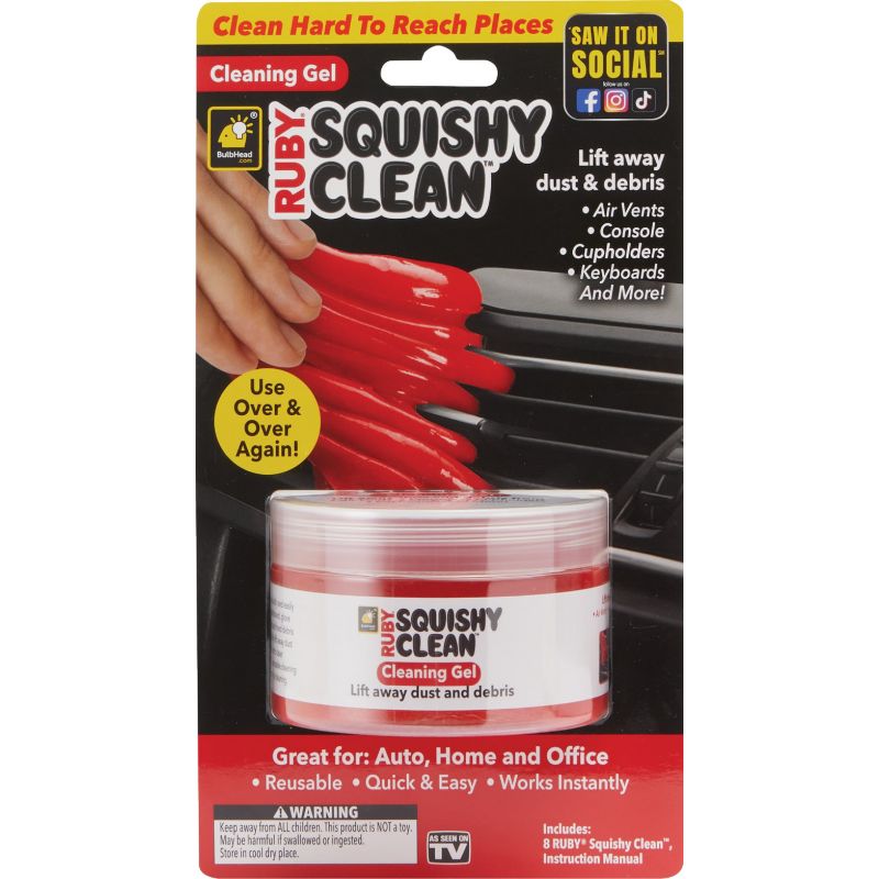 Ruby Squishy Clean Red Cleaning Gel Scrubber Red