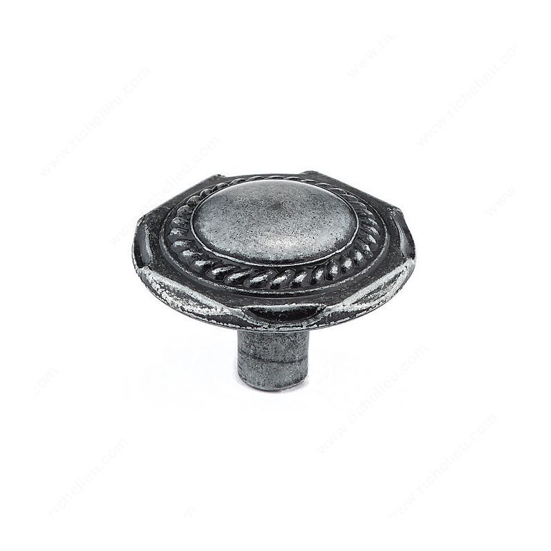 Richelieu BP2390332907 Knob, 21 mm Projection, Metal, Wrought Iron 32 Mm, Traditional