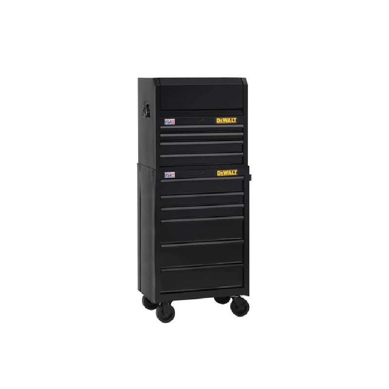 DeWALT DWST22760 Rolling Tool Cabinet, 10,330 cu-in, 26-1/2 in OAW, 40-1/2 in OAH, 18 in OAD, Steel, Black, 6-Drawer Black