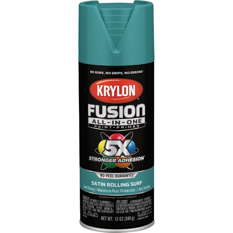 Krylon Fusion All-In-One Spray Paint &amp; Primer Rolling Surf, 12 Oz.