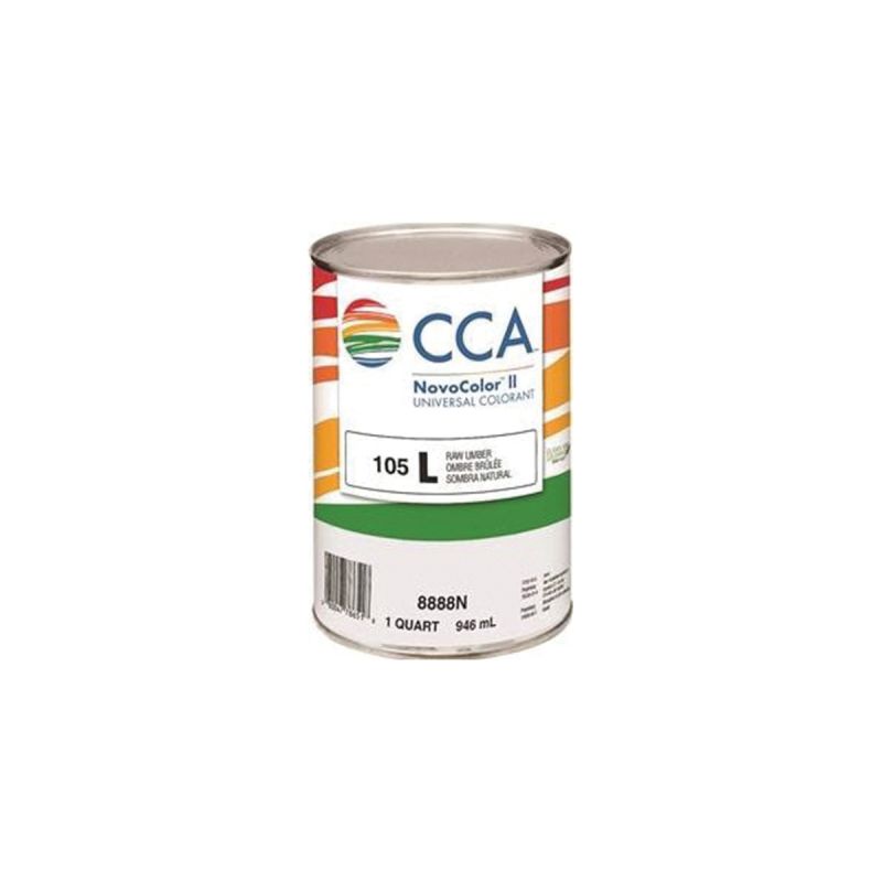CCA NovoColor II 8888N Universal Colorant, Liquid, Paint, Raw Umber, 1 qt Raw Umber