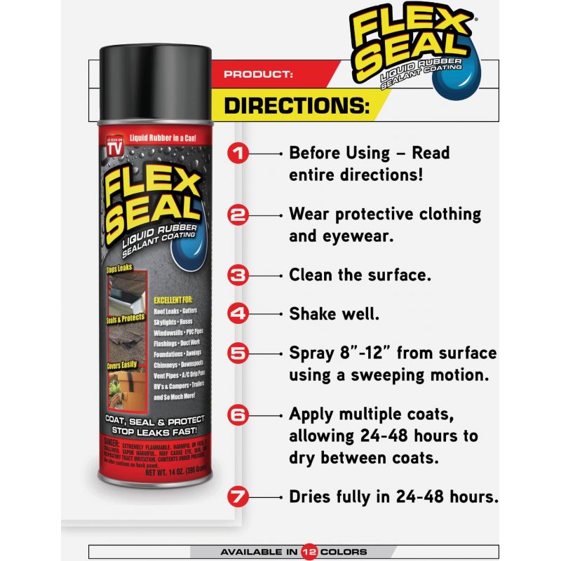Flex Seal Spray Rubber Sealant 2 Oz., Black