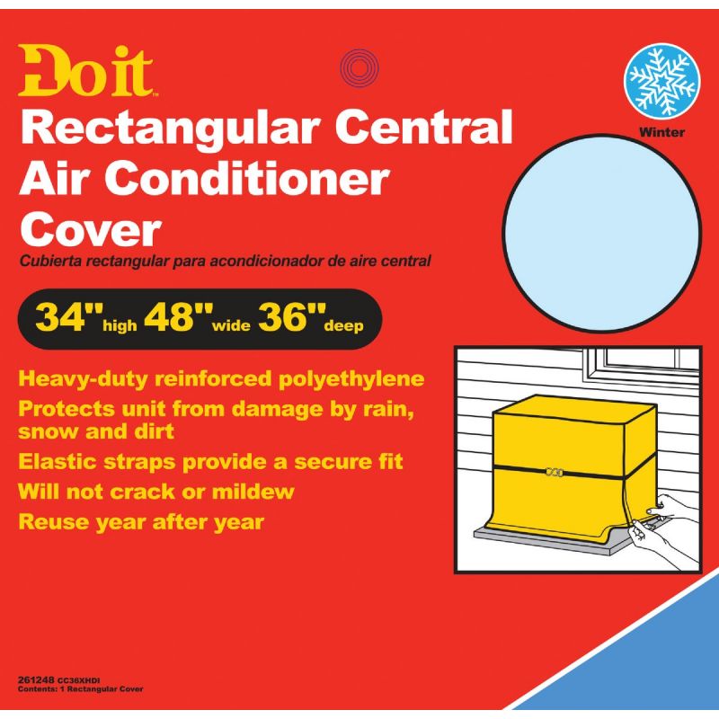 Do it Central Air Conditioner Cover 48 In. W X 34 In. H X 36 In. D, Gray