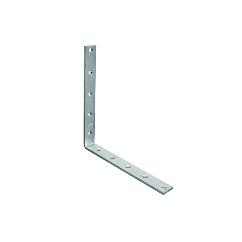 National Hardware 115BC Series N220-186 Corner Brace, 10 in L, 1-1/4 in W, 10 in H, Steel, Zinc, 1/4 Thick Material