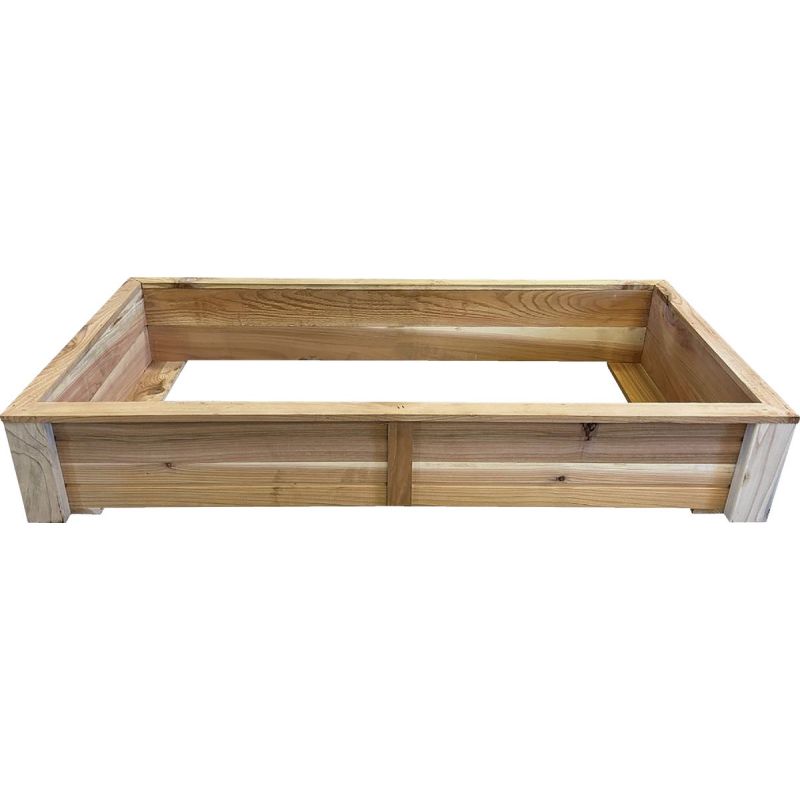 Real Wood Products Cedar Garden Bed Planter Tan
