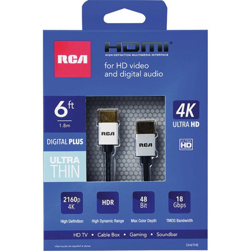 RCA Ultra Thin HDMI Cable Black