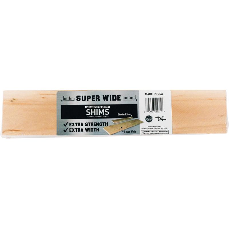 Nelson Wood Shims Super Wide Shims (Pack of 24)