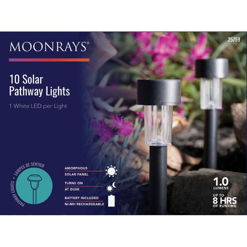 Moonrays Solar Path Light Set Black