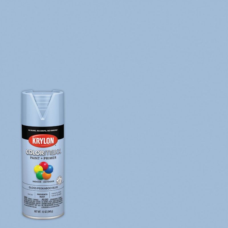 Krylon ColorMaxx Spray Paint + Primer Peekaboo Blue, 12 Oz.