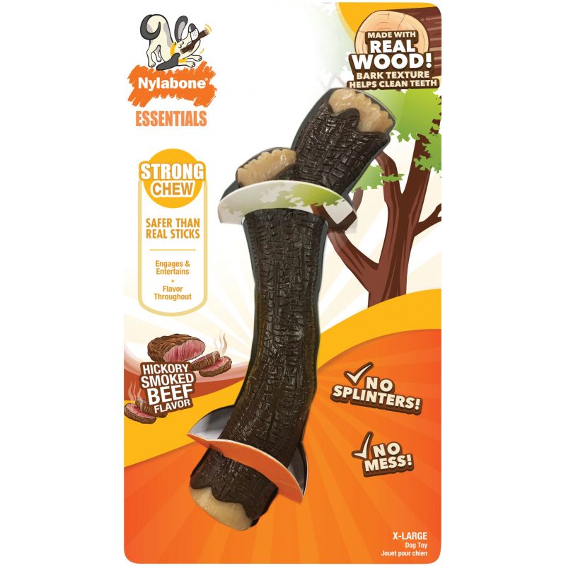 Nylabone Essentials Strong Chew Stick Dog Toy Extra Large, Brown