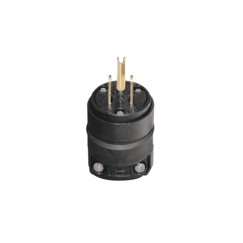 Leviton 000-515PR-000 Electrical Plug, 2 -Pole, 15 A, 125 V, NEMA: NEMA 5-15P, Black Black