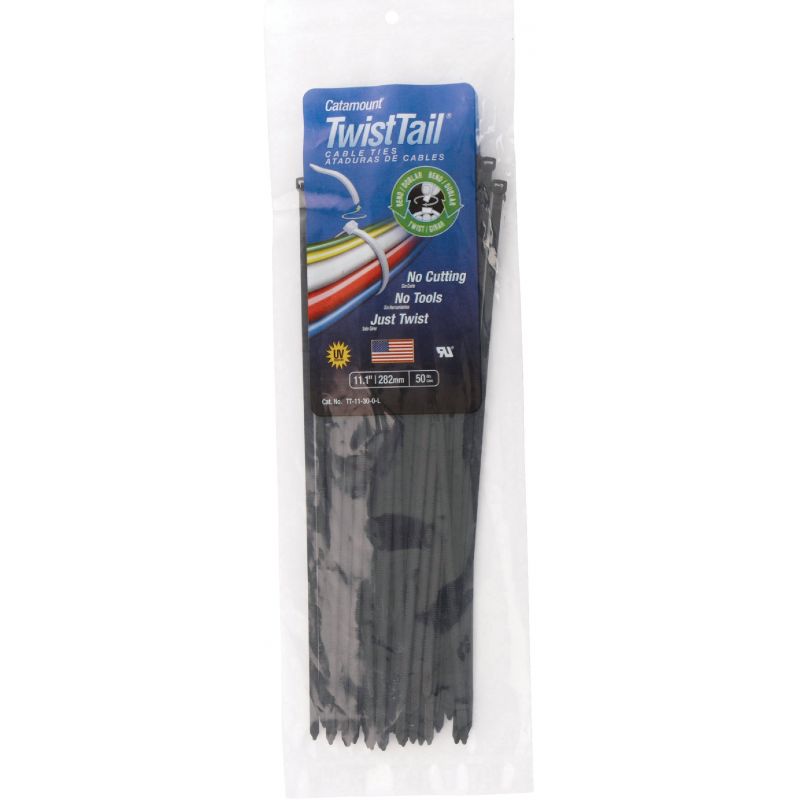 Catamount Twist Tail Cable Tie Black