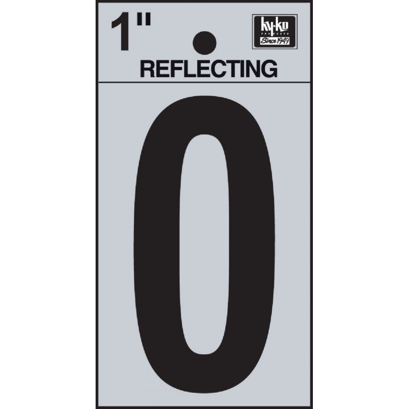 Hy-Ko 1 In. Reflective Numbers Black, Reflective (Pack of 10)
