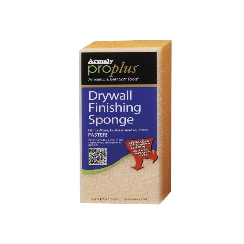 Armaly ProPlus 00610 Sanding Sponge, 9 in L, 4-1/4 in W, 1-5/8 in Thick