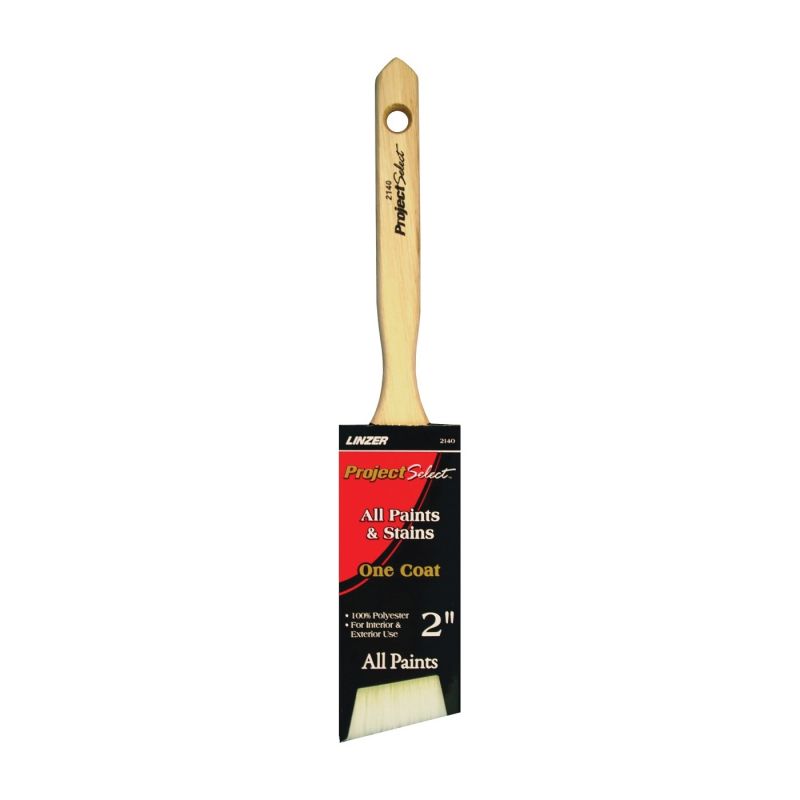 Linzer WC 2140-2 Paint Brush, 2 in W, 2-3/4 in L Bristle, Polyester Bristle, Sash Handle Natural Handle