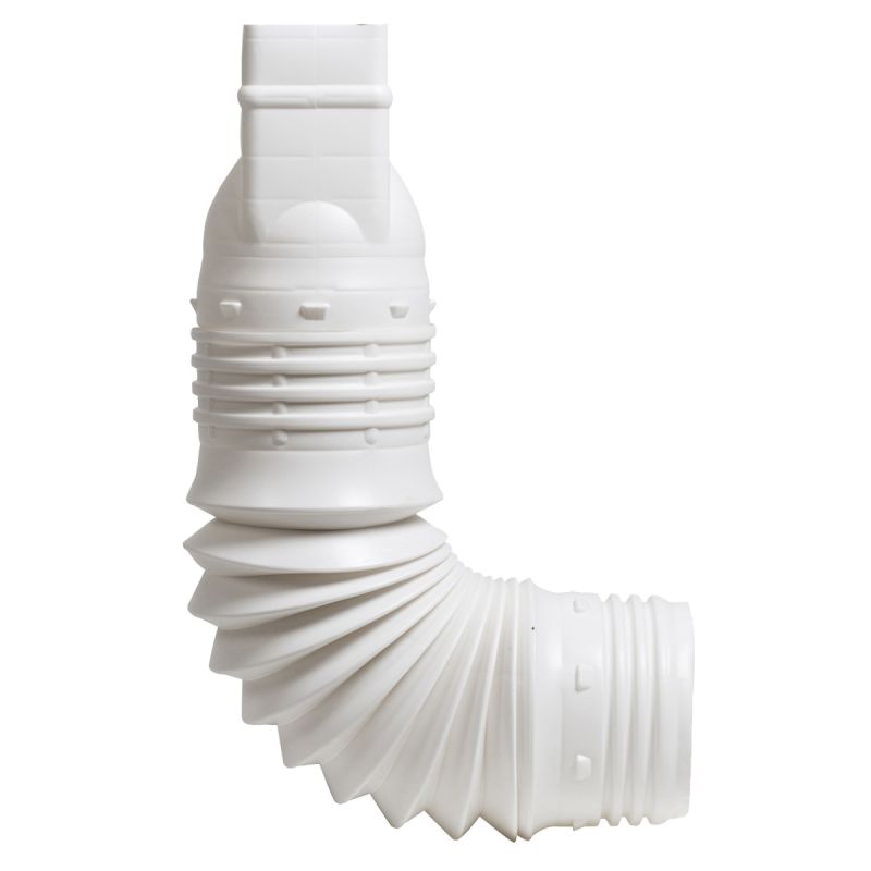 Amerimax ADP53229 Downspout Adapter, 2 x 3 in Connection, PVC, White White